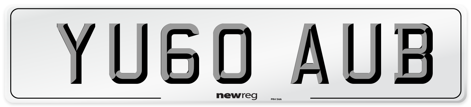 YU60 AUB Number Plate from New Reg